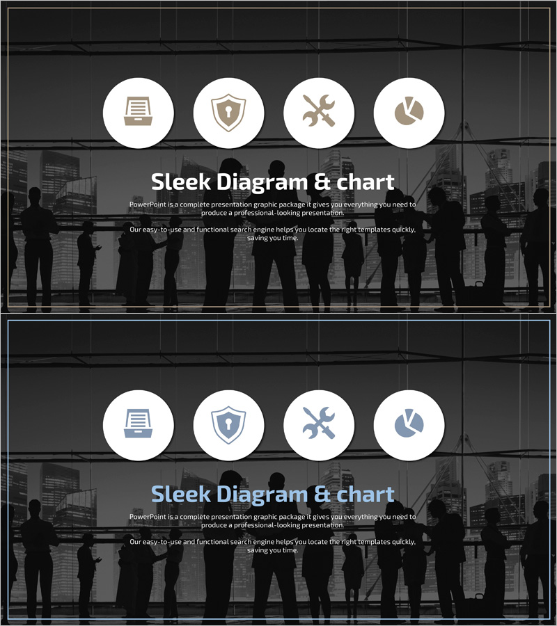 데이터 보안 비즈니스 분야를 위한 인포그래픽 슬라이드