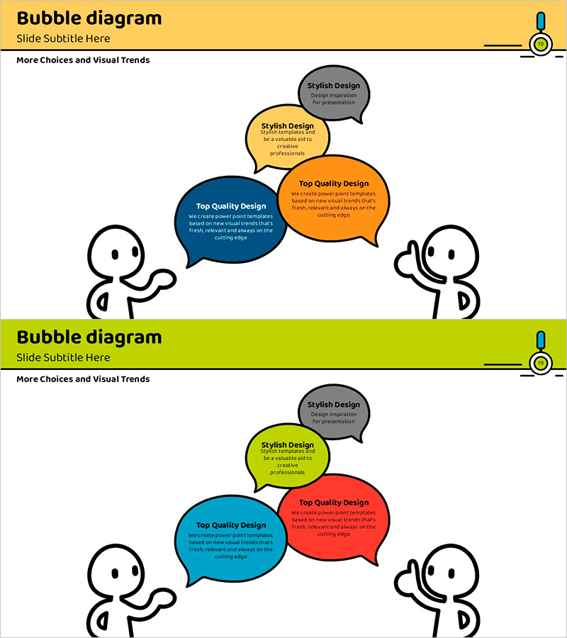 대화형 말풍선 페이지 – 고객 성공 사례 시각화