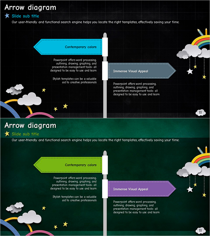 다방향 깃발 다이어그램 – 제품 및 서비스 소개