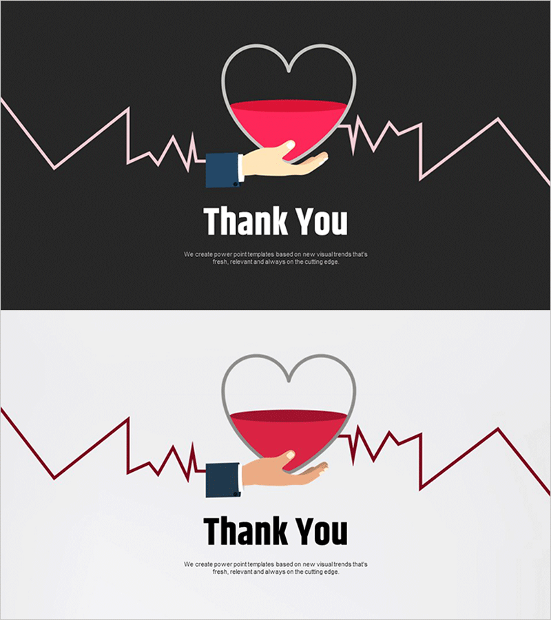 헌혈 비즈니스 템플릿 엔딩 표지 – 감사의 메시지