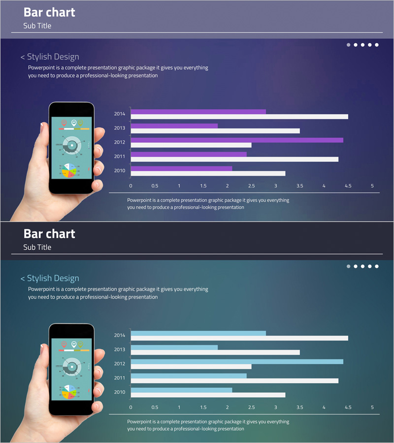 막대그래프로 데이터 시각화 – 세련된 디자인