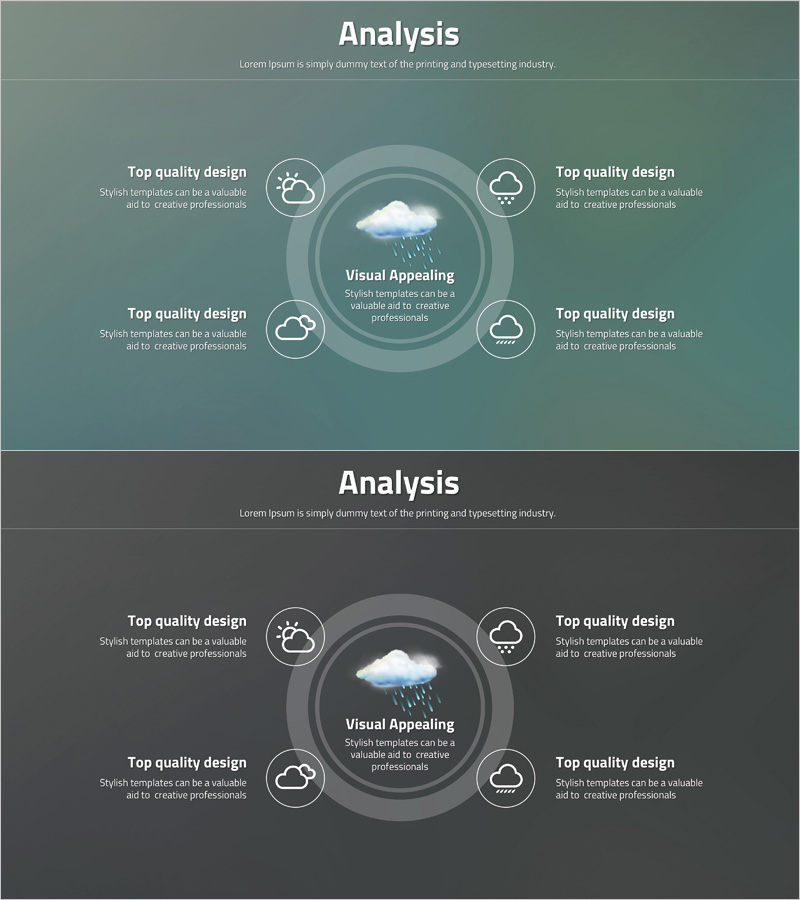 시각적 매력을 강조한 인포그래픽 슬라이드 - 창의성으로 승부
