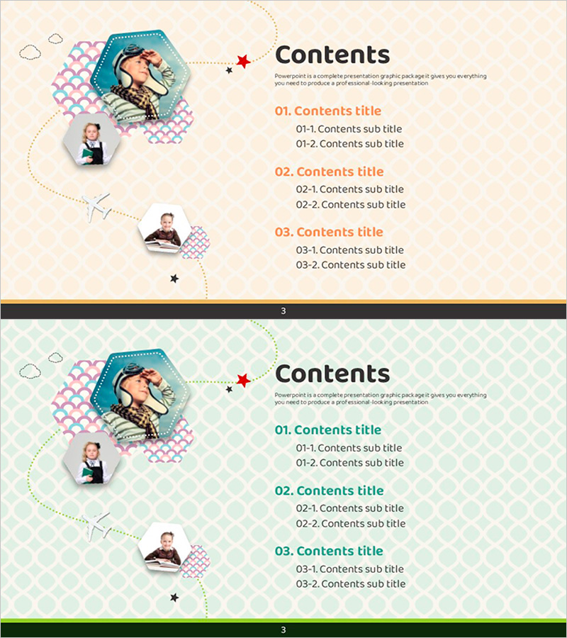 육각형 패턴 템플릿 목차 - 창의적인 프레젠테이션의 시작