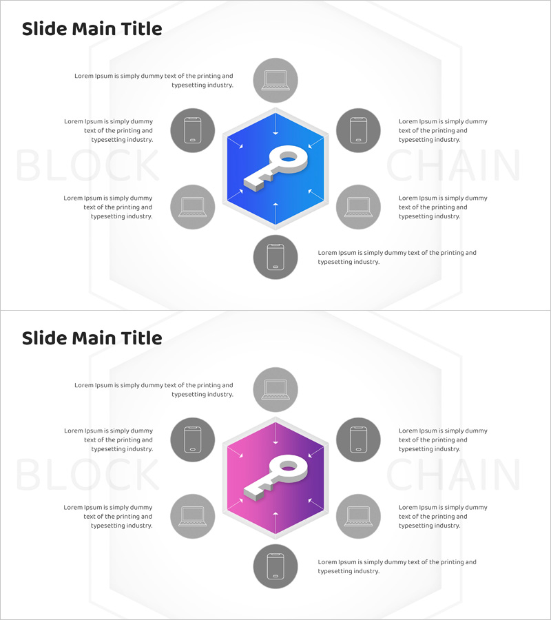 블록체인 육각형 다이어그램 – 확산과 연결의 시각화