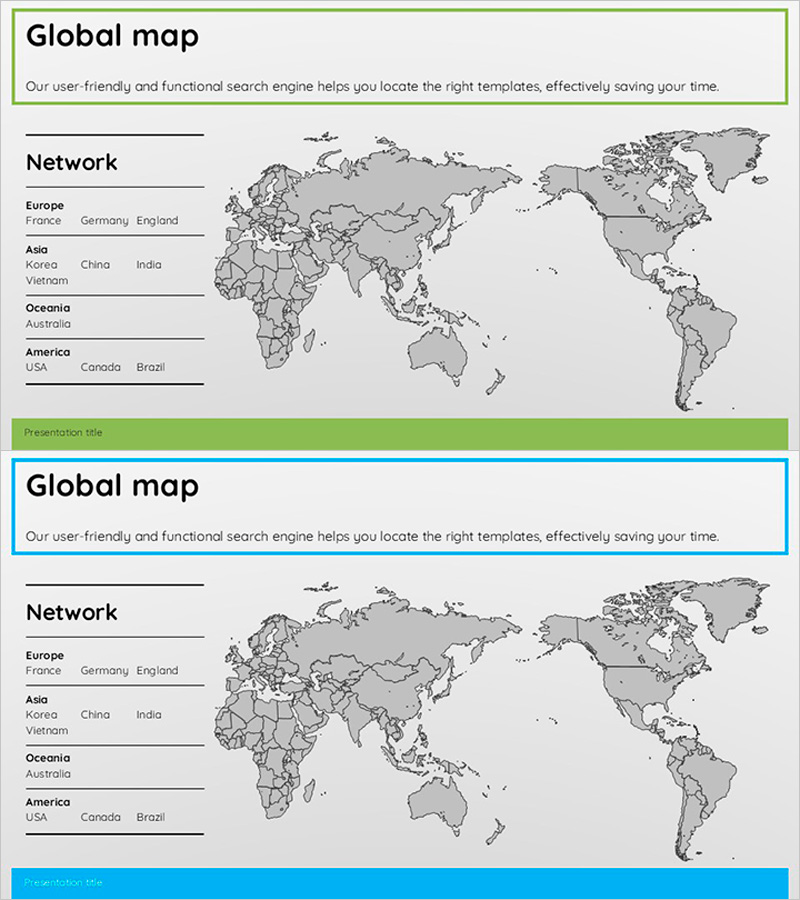 그린 블루 글로벌네트워크 슬라이드