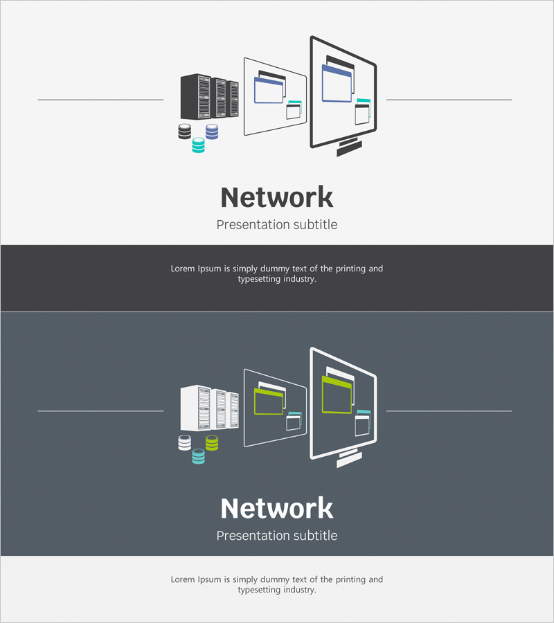 기업 네트워크 프레젠테이션 표지 – 전문성과 신뢰