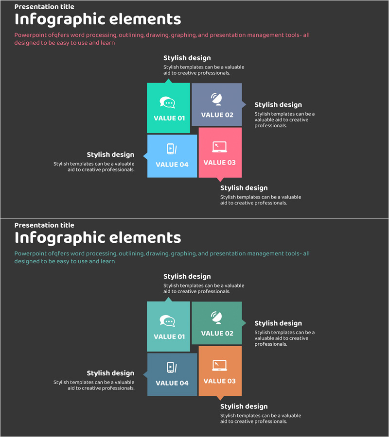 프로그램 및 사업 소개 – 분홍 청록 다이어그램