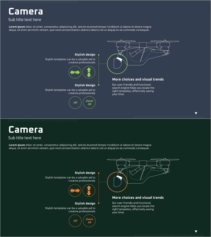 드론 구성요소 소개 – 스마트하고 직관적인 템플릿