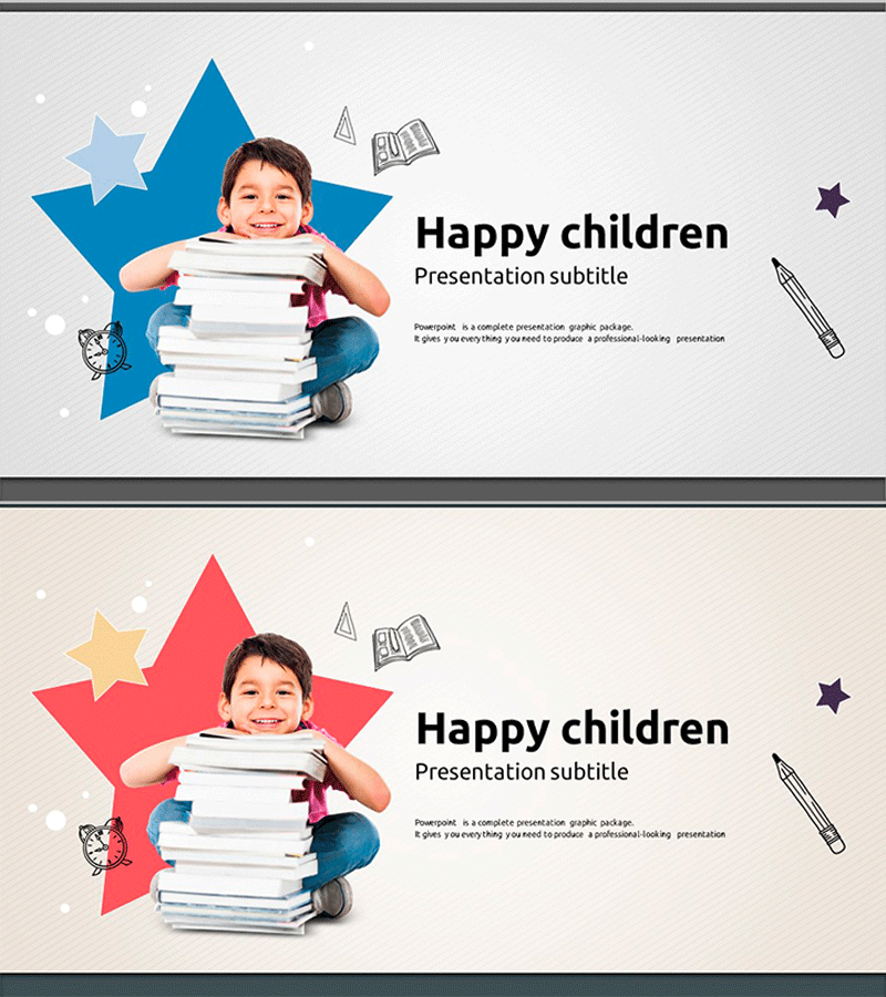 행복한 어린이 교육 템플릿 표지