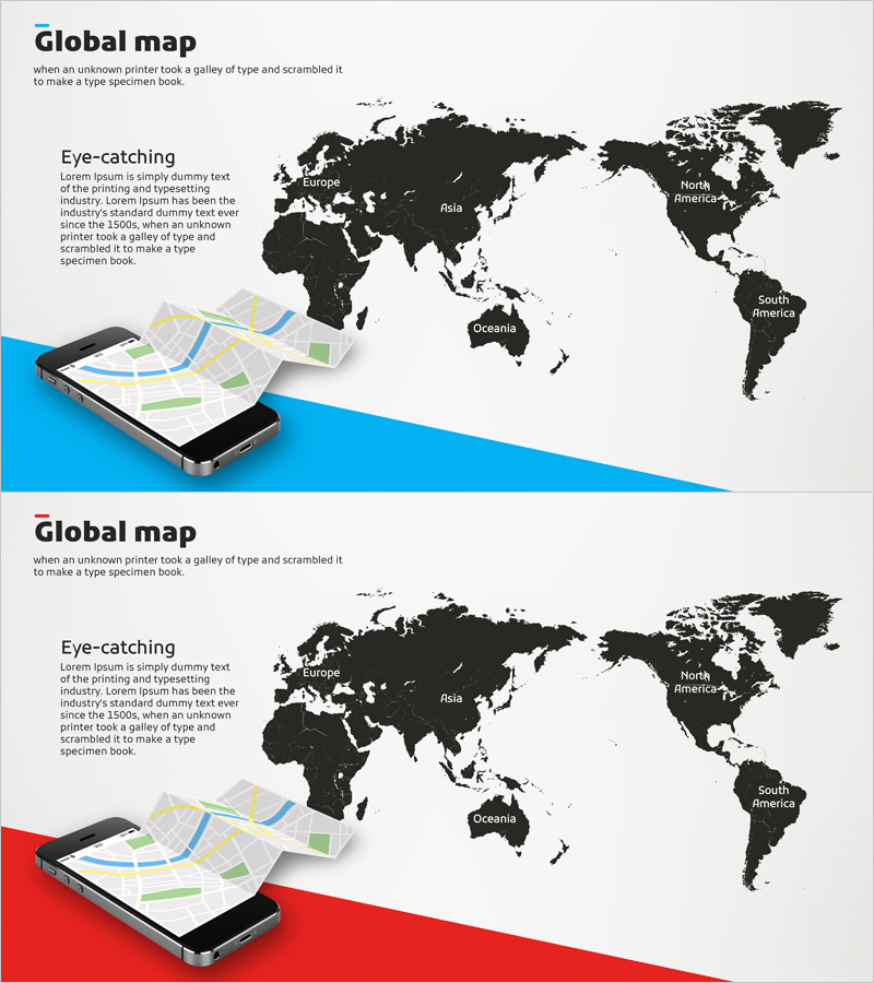 글로벌 시장 타겟팅을 위한 모바일 앱 슬라이드