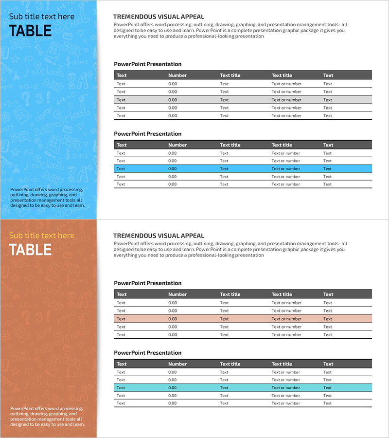 두 주제의 비교 테이블 – 효과적인 재무 관리 자료