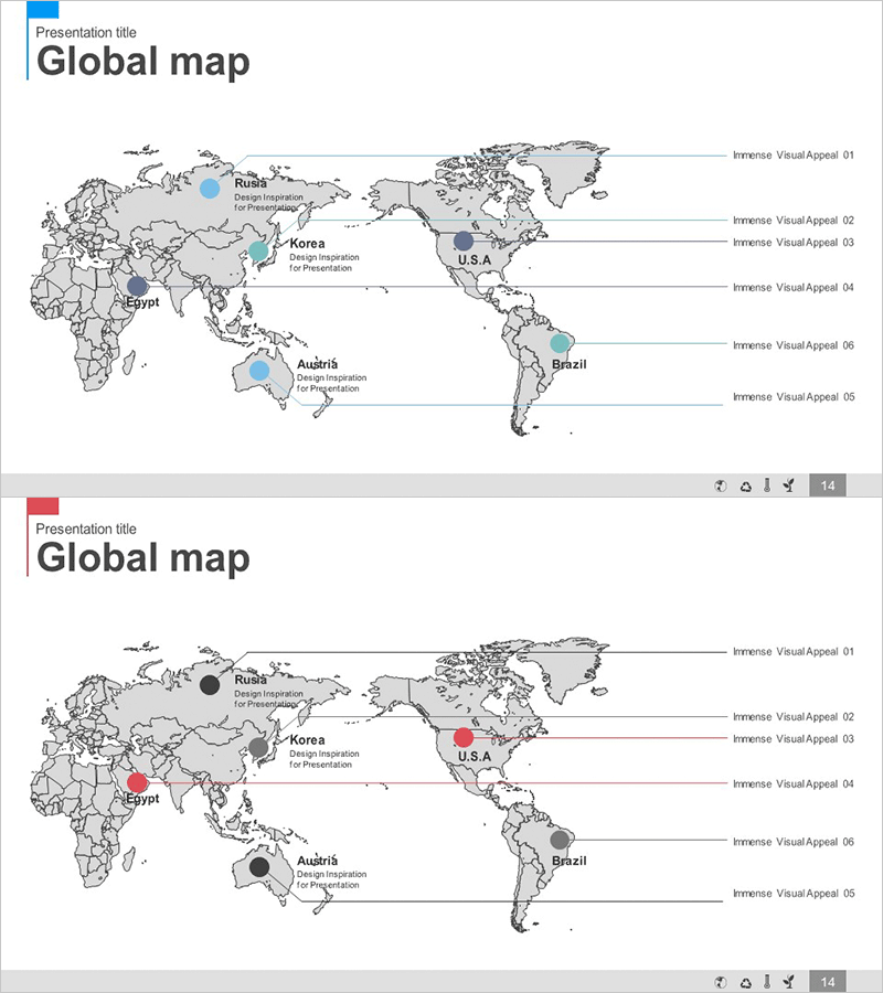 블루 핑크 글로벌 네트워크 맵 - 사업 계획의 시각화