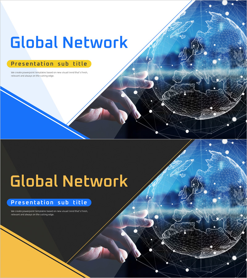 글로벌 네트워크 템플릿 표지