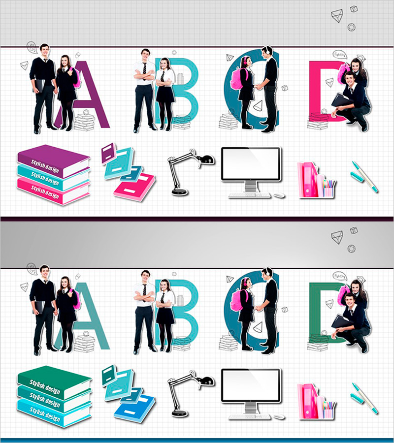 프로젝트 진행 상황을 보여주는 인포그래픽 슬라이드 – 창의적 디자인의 여정