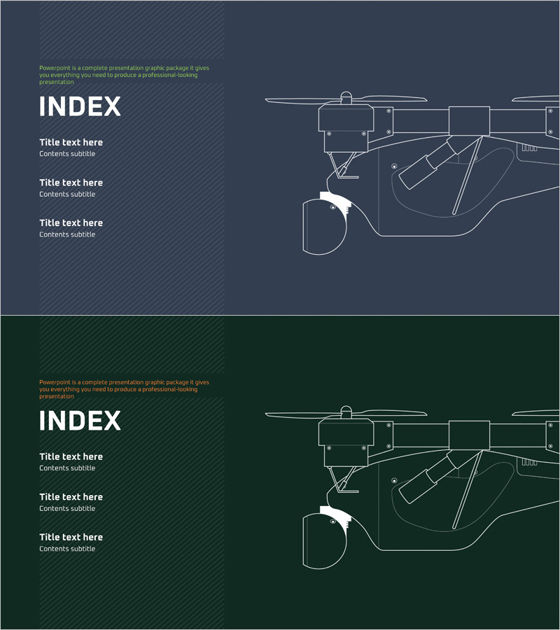 다이나믹 드론 템플릿 목차