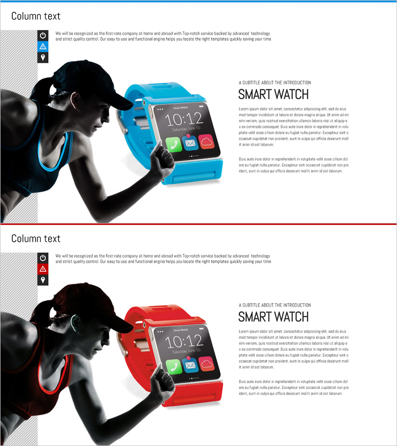 스마트 워치 프레젠테이션 템플릿 – 혁신과 효율성