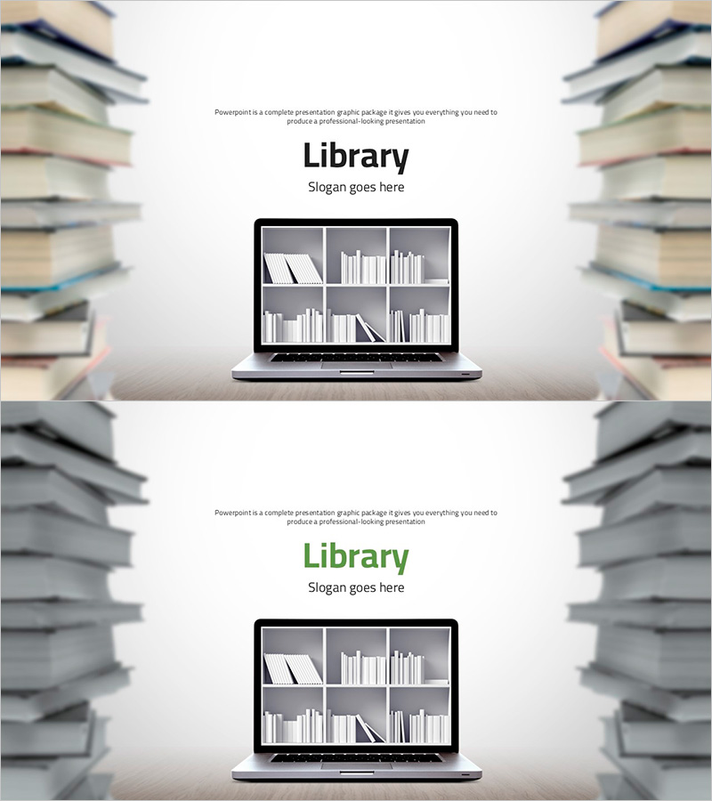 도서관 노트북 목업 템플릿 표지