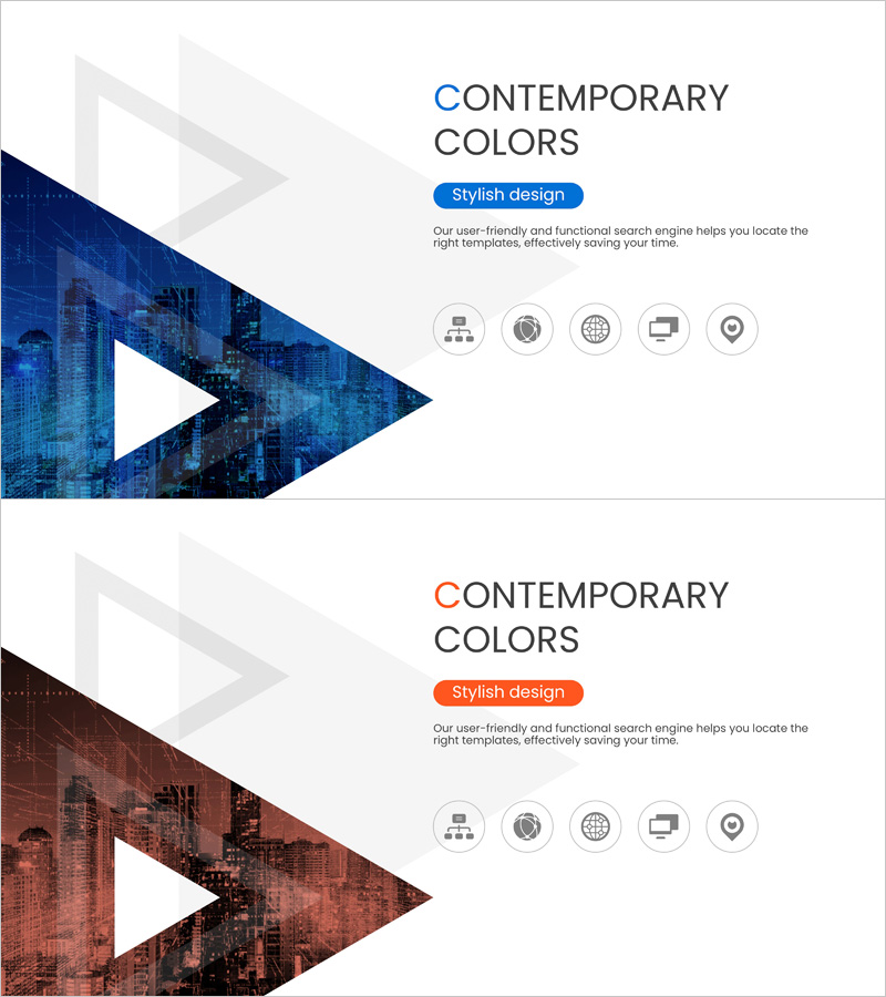소셜 미디어 비즈니스 개요 – 현대적이고 스타일리시한 프레젠테이션