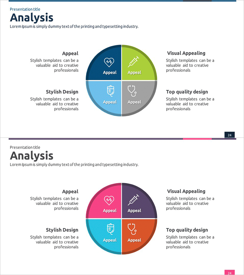 의료 사업 영역 확산 다이어그램 – 사업 소개를 시각화