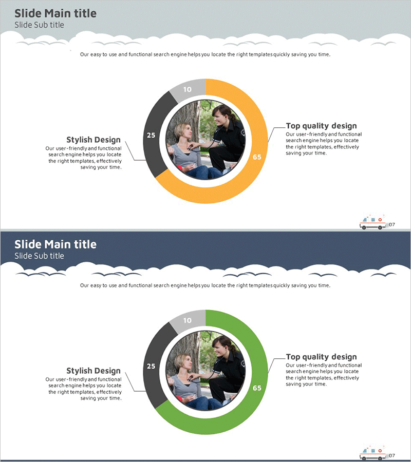 시장 점유율 원형 그래프 – 경쟁력 있는 시장 분석