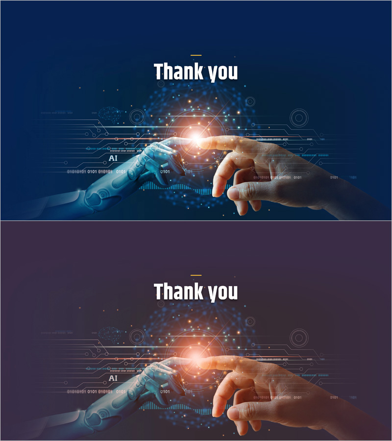 인공지능 로봇 AI 템플릿 엔딩 표지