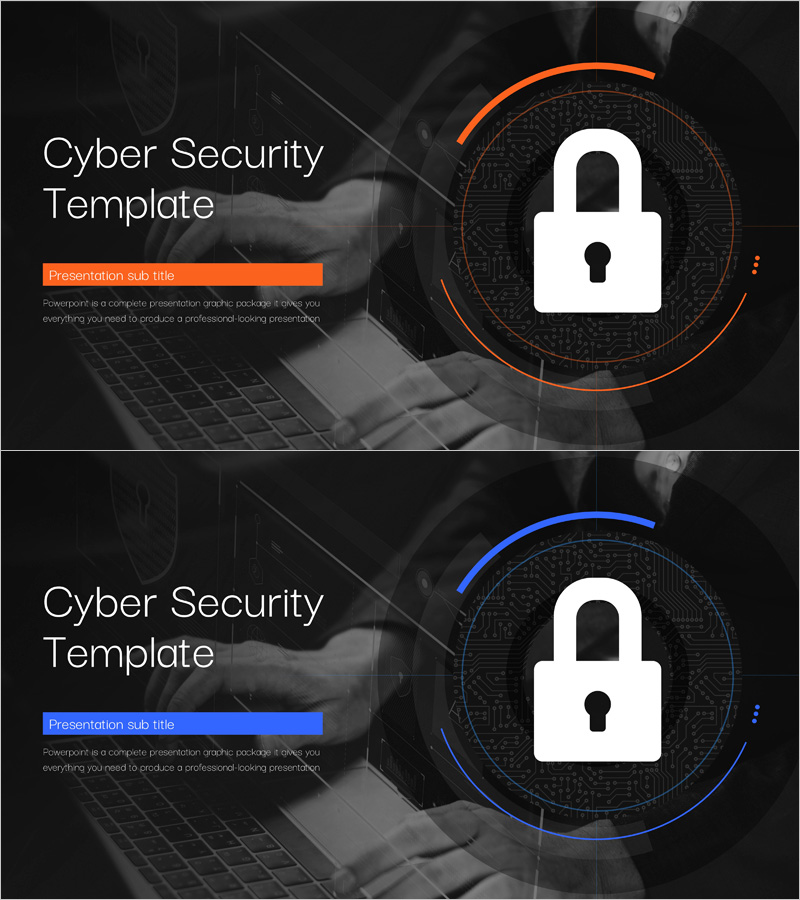 사이버 보안 템플릿 표지