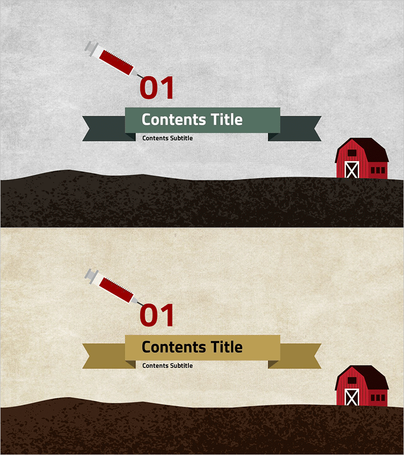 농장 테마 템플릿 간지 - 농업과 자연의 조화