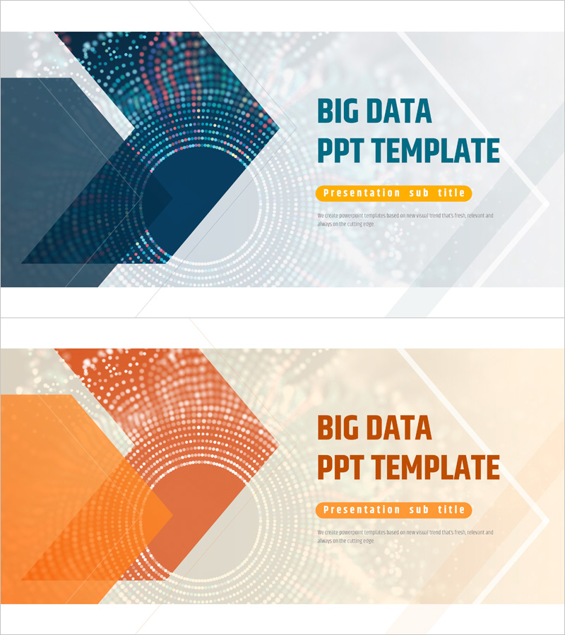 빅데이터 분석 템플릿 표지 - 데이터와 인사이트의 합