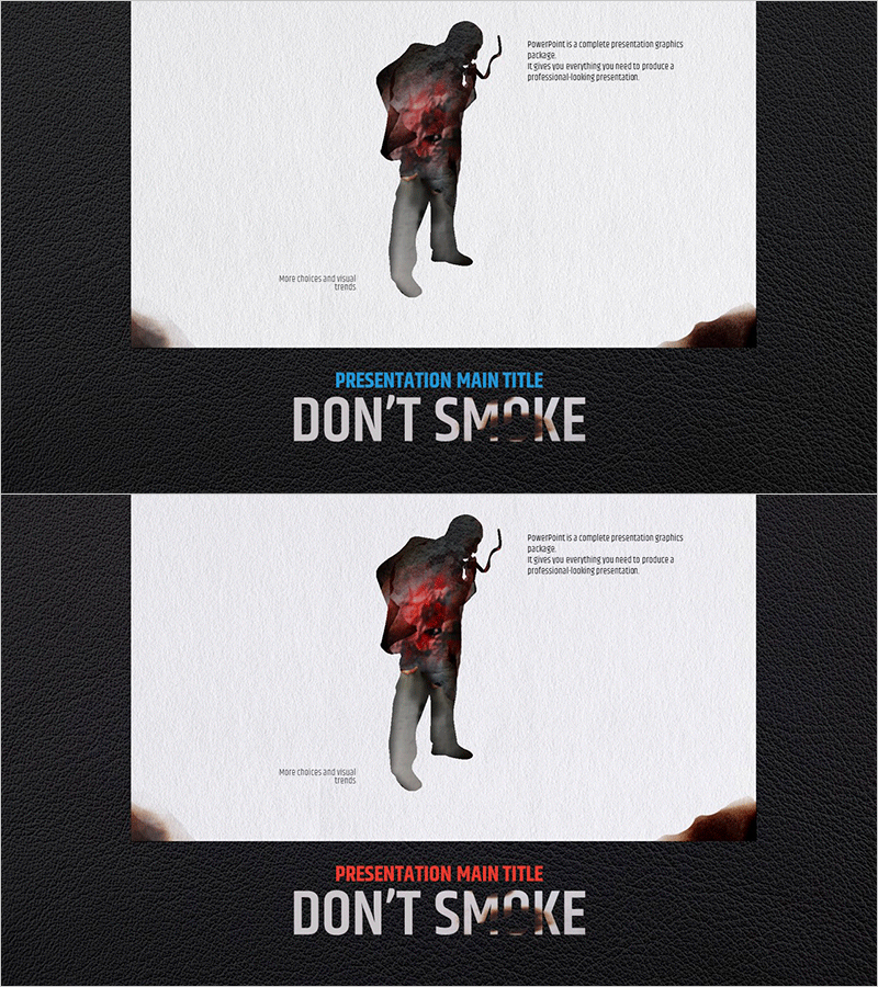 금연 권장 템플릿 표지 – 건강한 삶을 위한 메시지