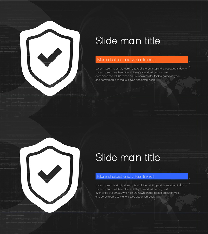 사이버 보안 비즈니스 배경 명확히 전달하는 슬라이드