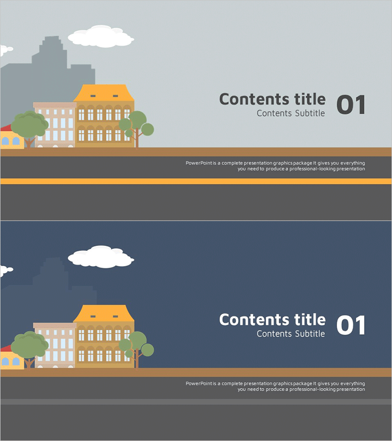 엠뷸란스 와이드 템플릿 간지 1 - 개성 있는 챕터 커버 슬라이드