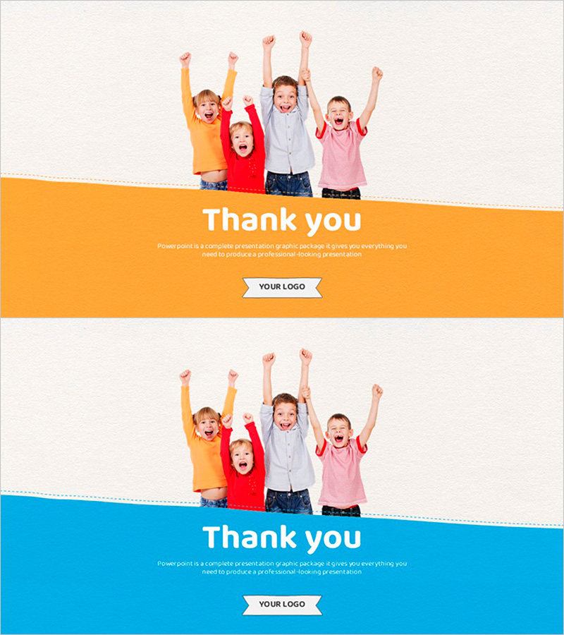 신나는 아이들 템플릿 엔딩페이지 – 아이들과 함께하는 기쁨