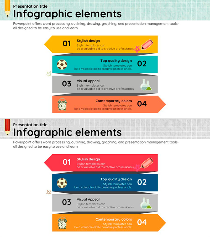 학습 순서 인포그래픽 요소