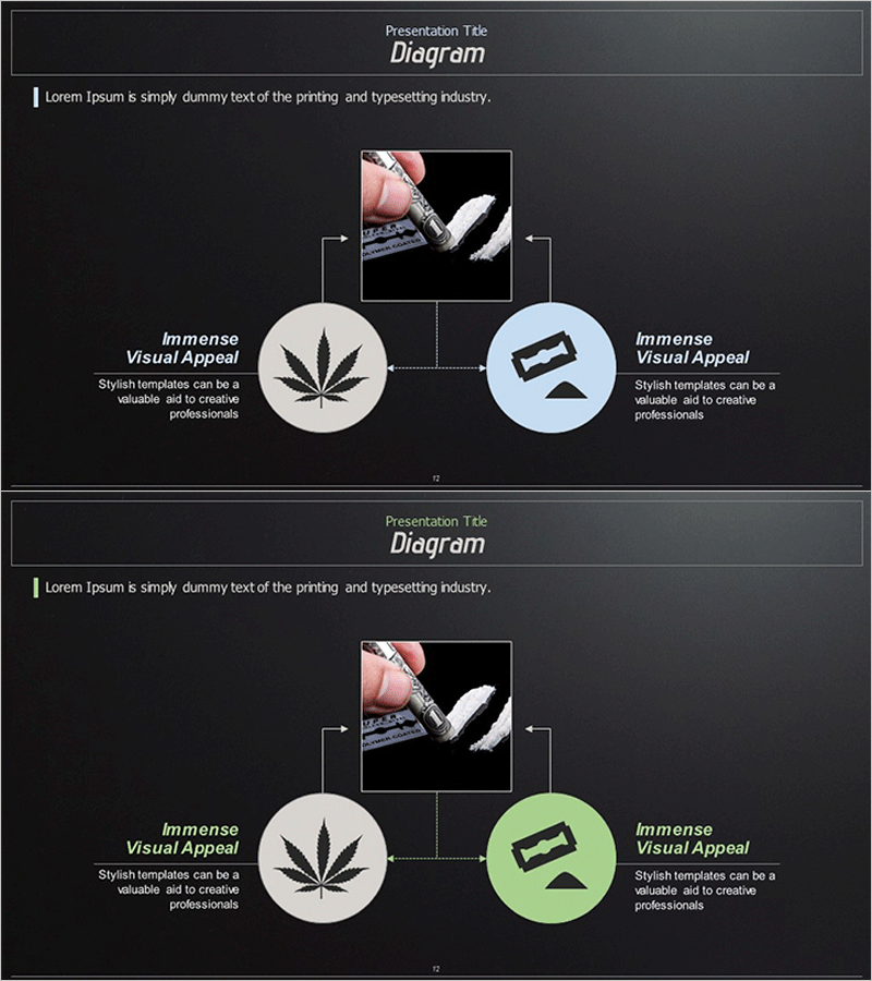 위험한 마약 재료 설명 다이어그램