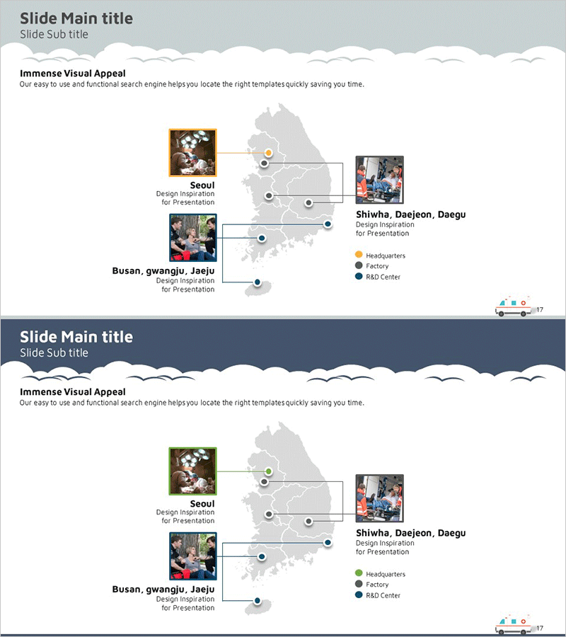 지역별 위치 표시 한국 지도 – 私たちの国内 네트워크 소개