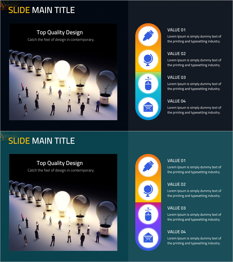 비즈니스 상품 서비스 개요 – 현대적인 디자인으로 정리