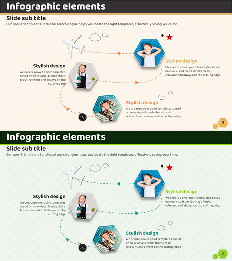 선형 인포그래픽 로드맵과 텍스트 - 사업추진 전략을 시각화