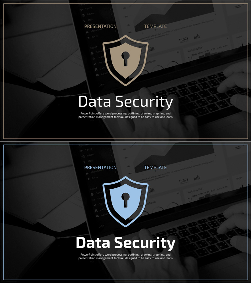데이터 보안 템플릿 표지