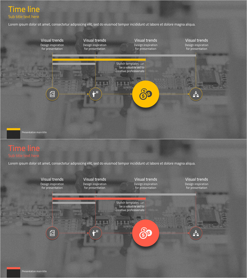 기술 서비스 추진 계획 및 프로세스 – 선형 흐름 다이어그램
