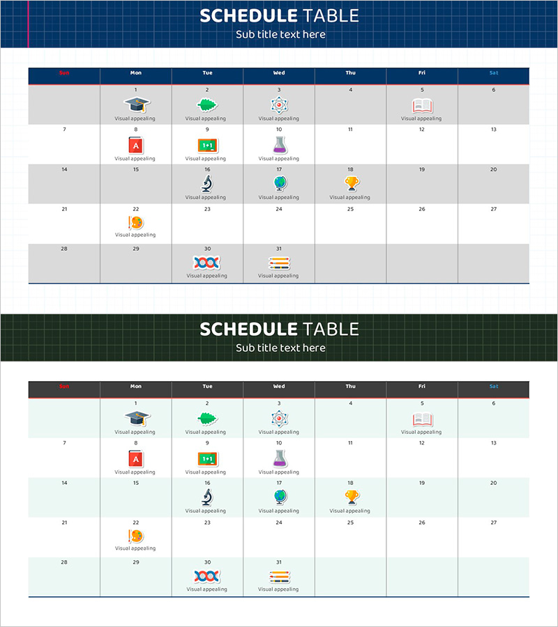 스쿨 일정표 스티커 – 효과적인 사업 추진 계획