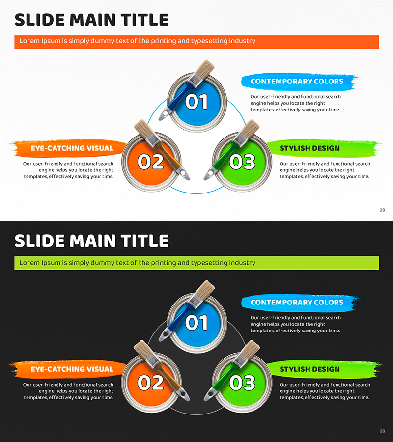 페인트 3세트 다이어그램으로 사업 전략 체계화