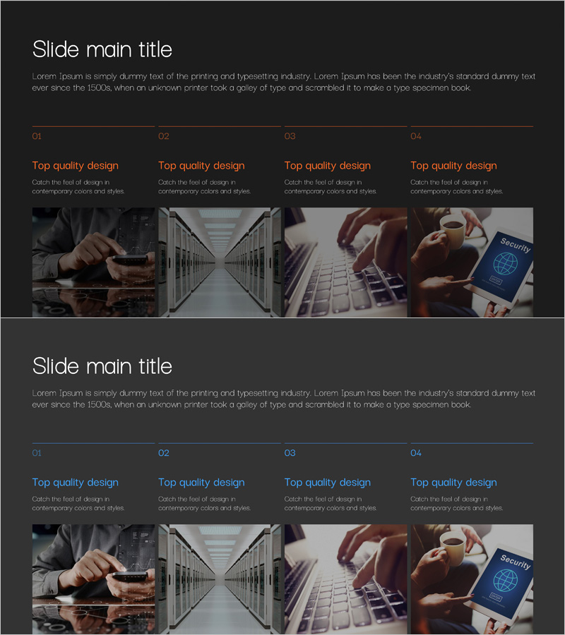 사이버 보안 사업 목표 슬라이드 – 데이터 시각화 및 전략 소개