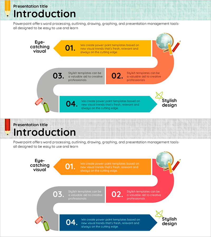 연결형 소개 슬라이드 – 비즈니스 전략과 성장