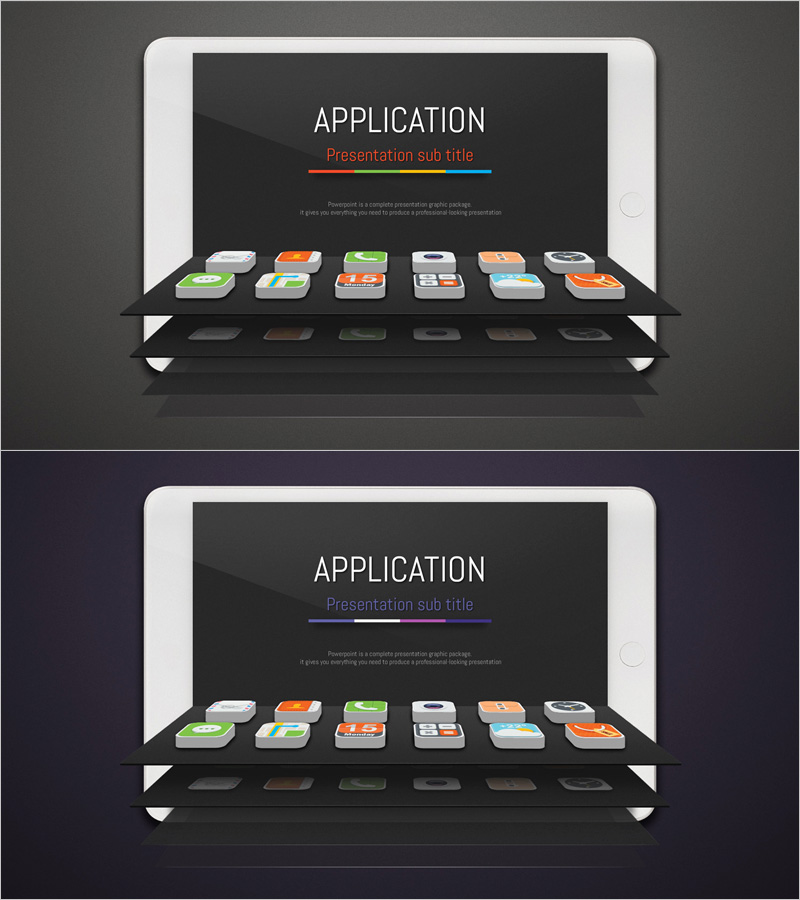 어플리케이션 프레젠테이션 표지 – 현대적 디자인의 절정