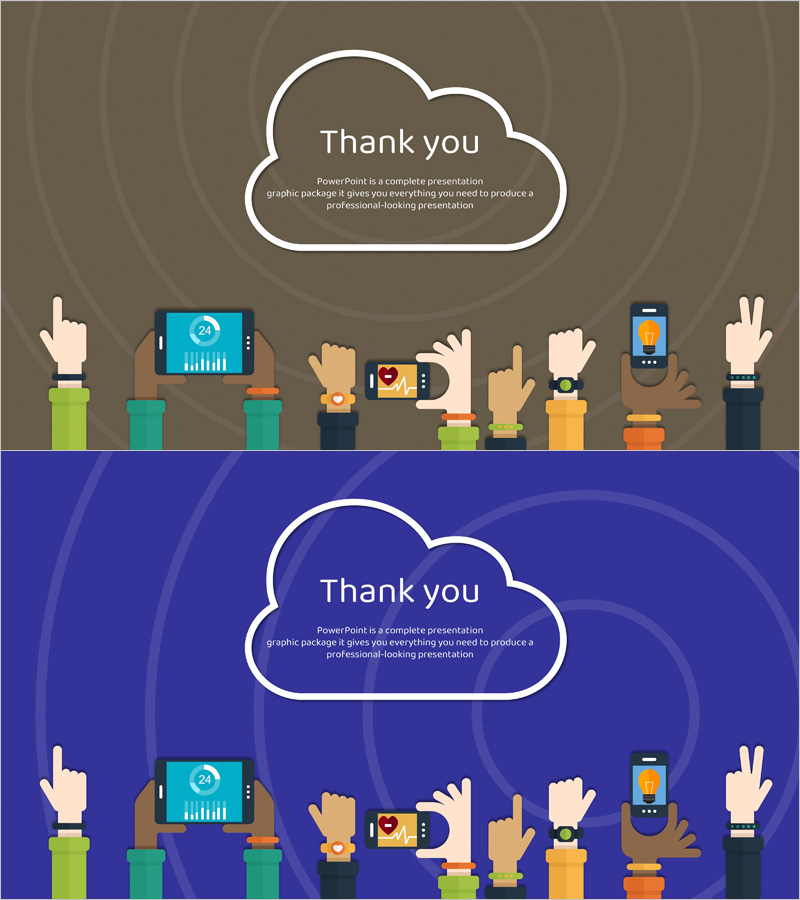 사물 인터넷 템플릿 엔딩 표지 – 고맙습니다