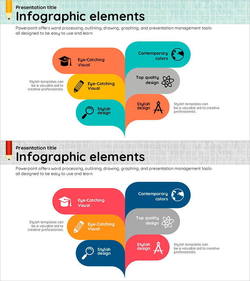 학습주제 아이콘 인포그래픽 – 사업 전략 가시화