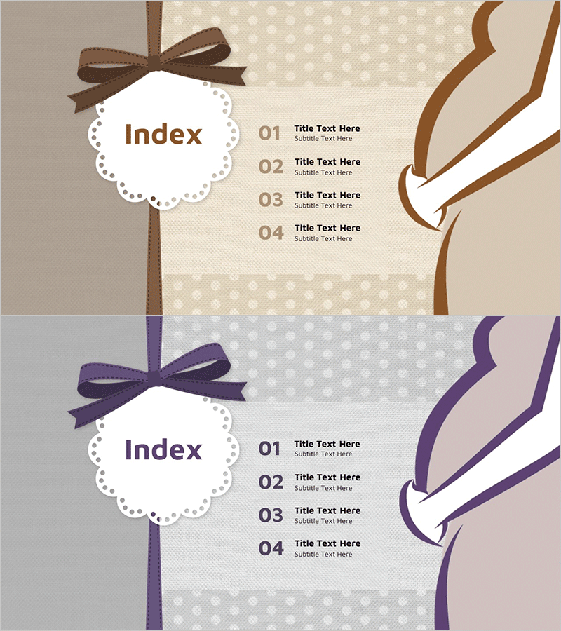 출산 준비를 위한 목차 슬라이드