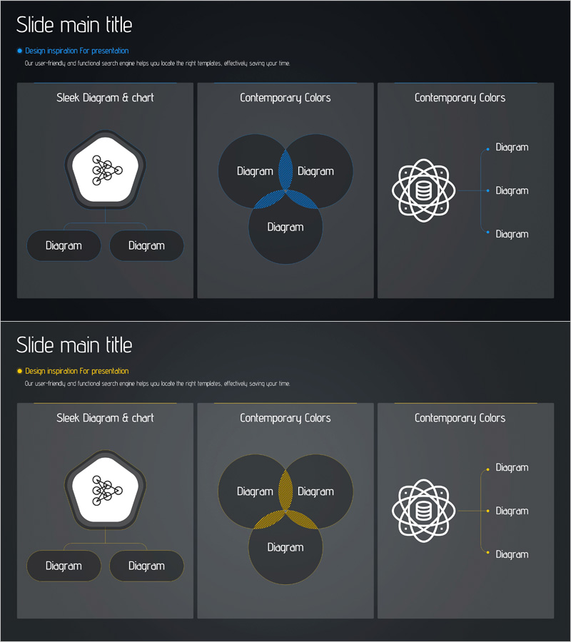클라우드 서비스 차별화 전략 슬라이드 – 현대적 다이어그램으로 비즈니스 접근