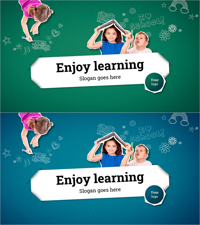 즐거운 학습 템플릿 표지