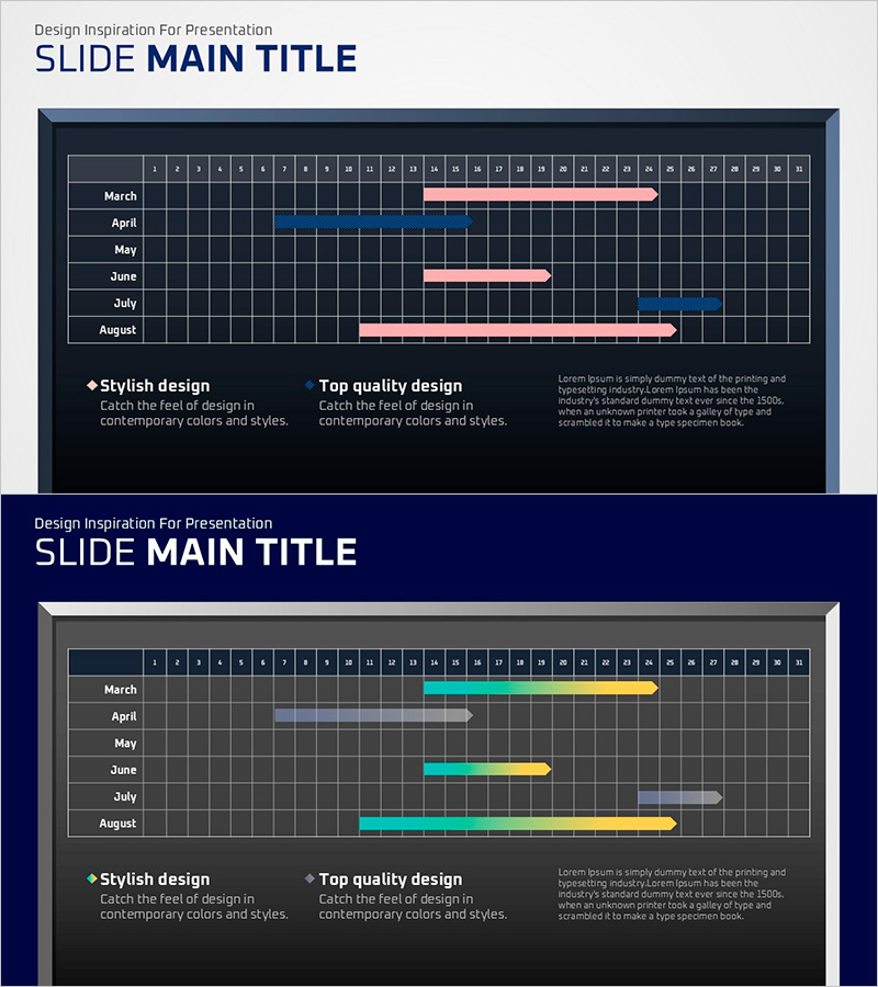 그라데이션 표시 일정표 – Stylish & Practical